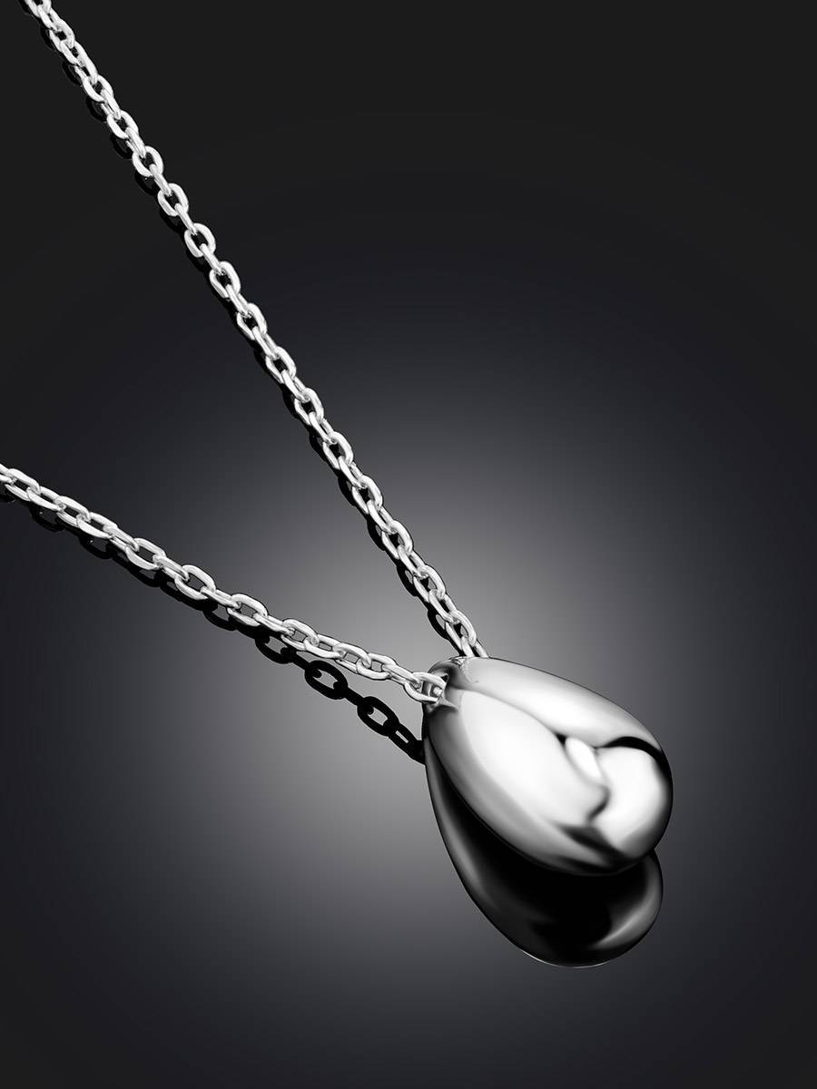 Fabulous Sterling Silver Teardrop Pendant Necklace The Liquid