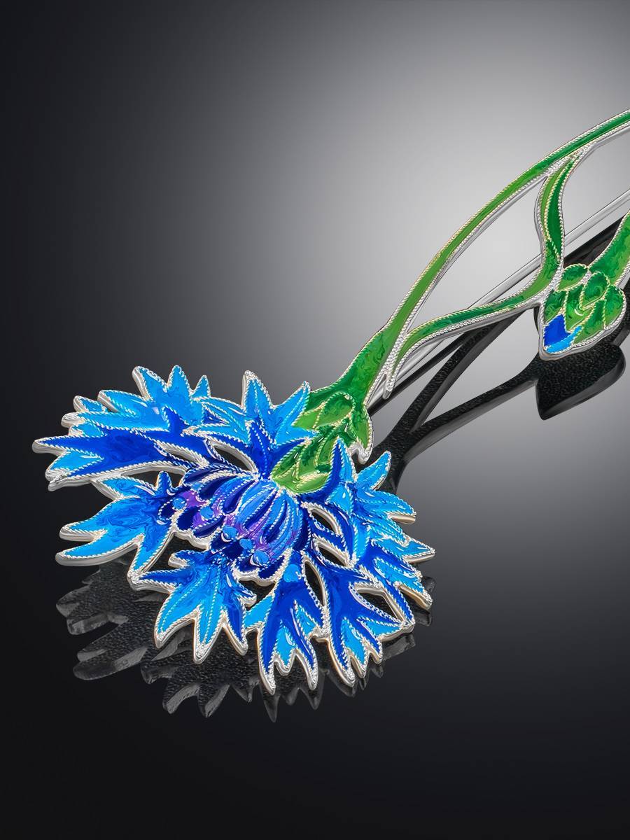 Cornflower brooch on sale