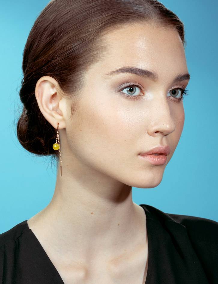 Gold plated threader on sale earrings