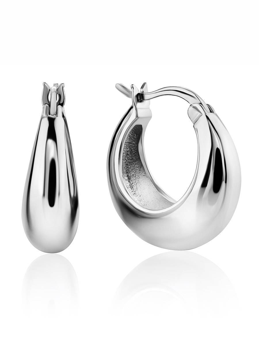 Chunky silver store earrings hoops