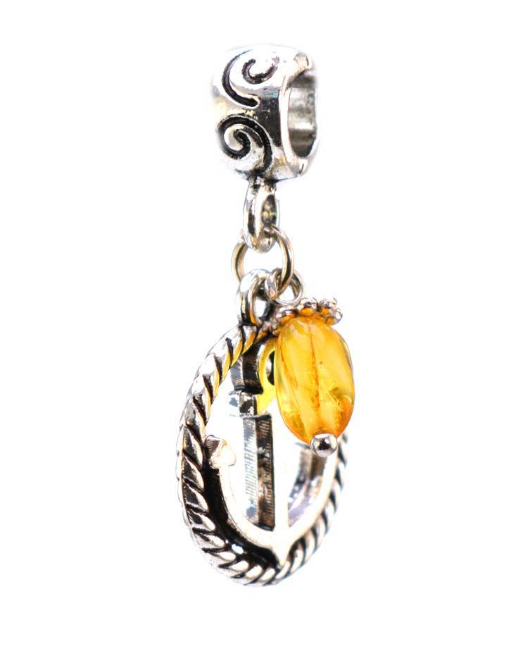 Metal Charm With Lemon Amber The Anchor, image , picture 5