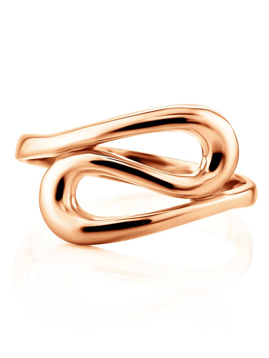 Rose Gold Plated Silver Ring The Liquid, Ring Size: 5.5 / 16, image , picture 2