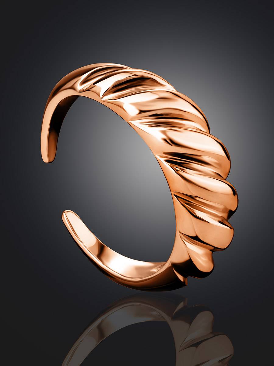 Flexible Link 14K Gold Buckle Caviar Ring Band – Boylerpf