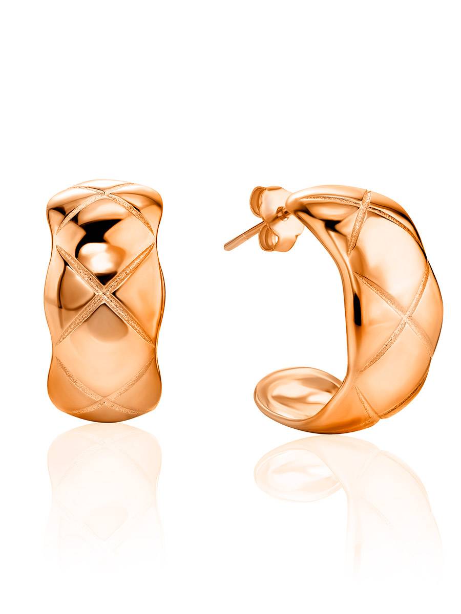 Harlequin Motif Rose Gold Plated Silver Earrings The ICONIC
