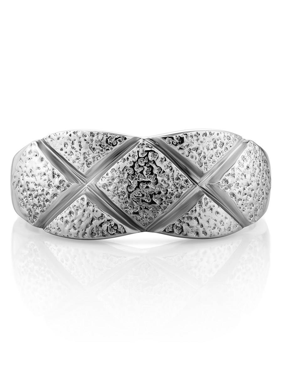 Textured Silver Ring, Ring Size: 6.5 / 17, image , picture 3