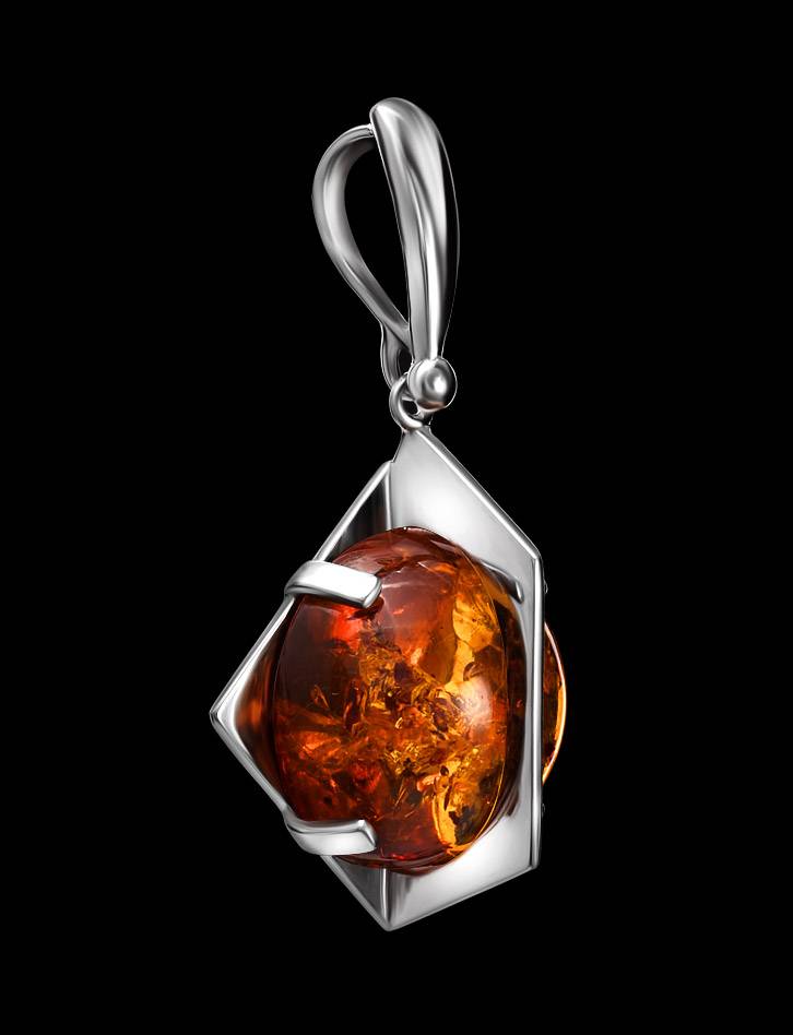 Pendant 254. B. Amber pebble sq good