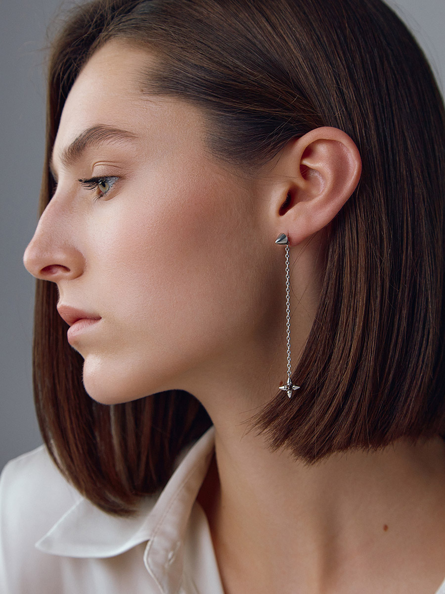 Extra long chain earrings sales