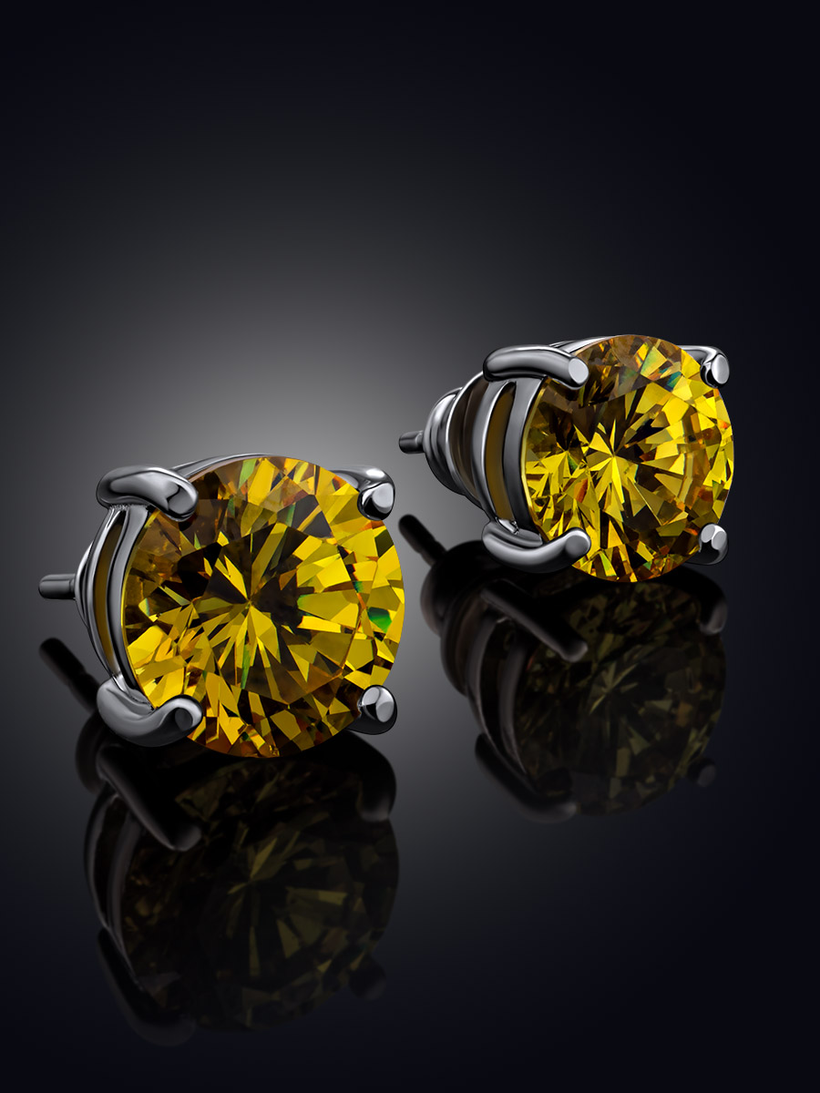 Yellow on sale stone earring