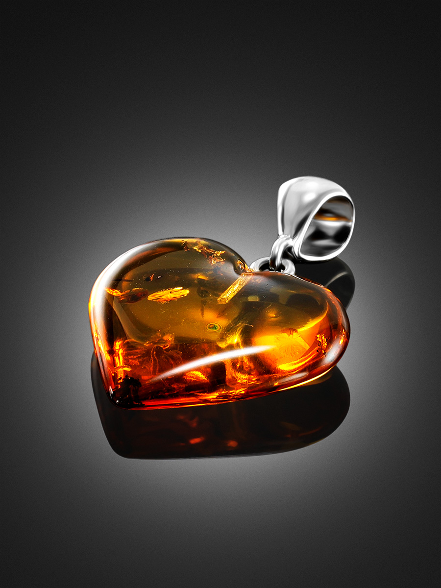 Luminous Amber Heart Pendant, image , picture 2