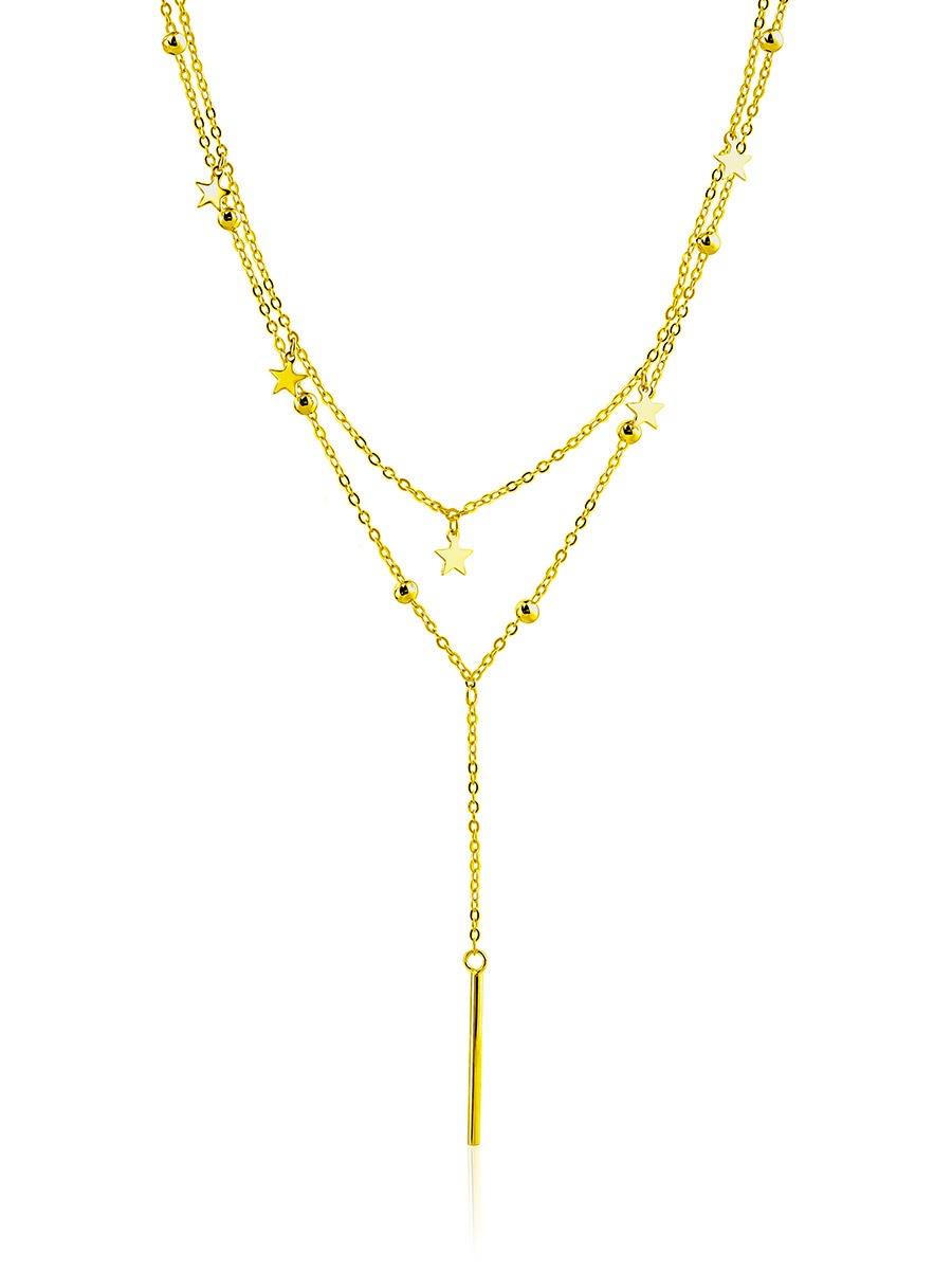 Chic Layered Necklace With Tiny Stars The ICONIC, image 