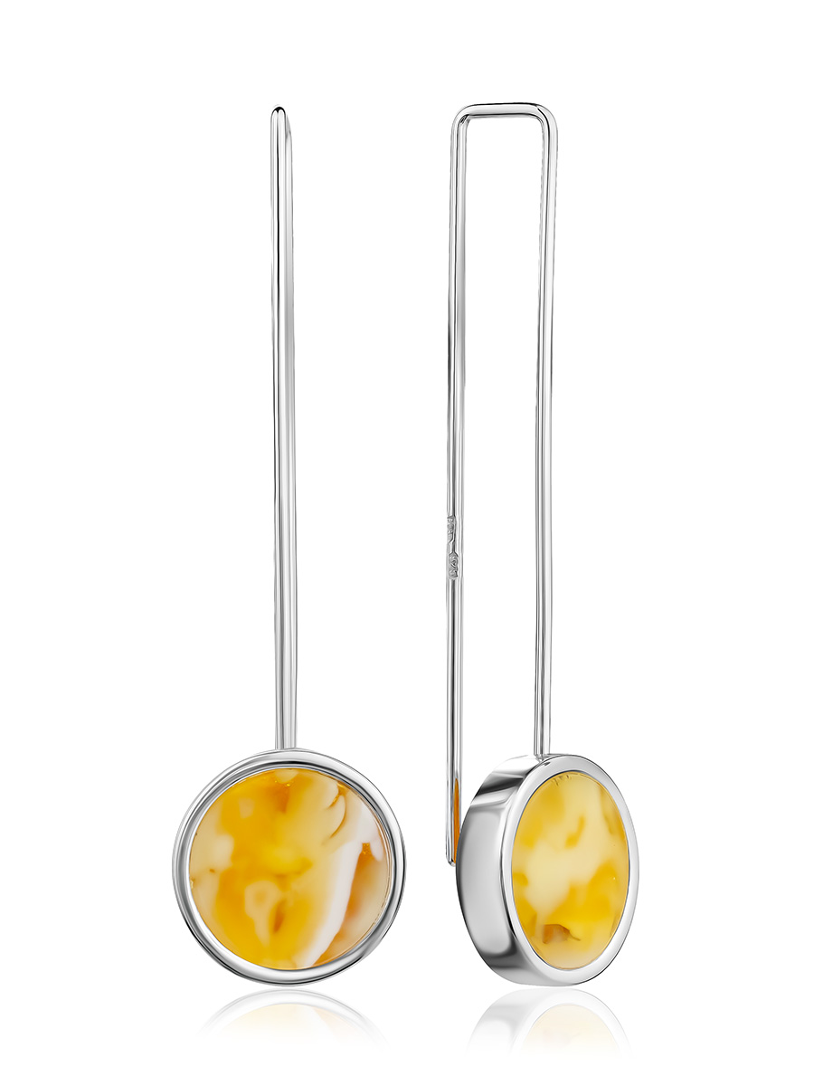 Fashionable Amber Fish Hook Earrings The Palazzo, image 