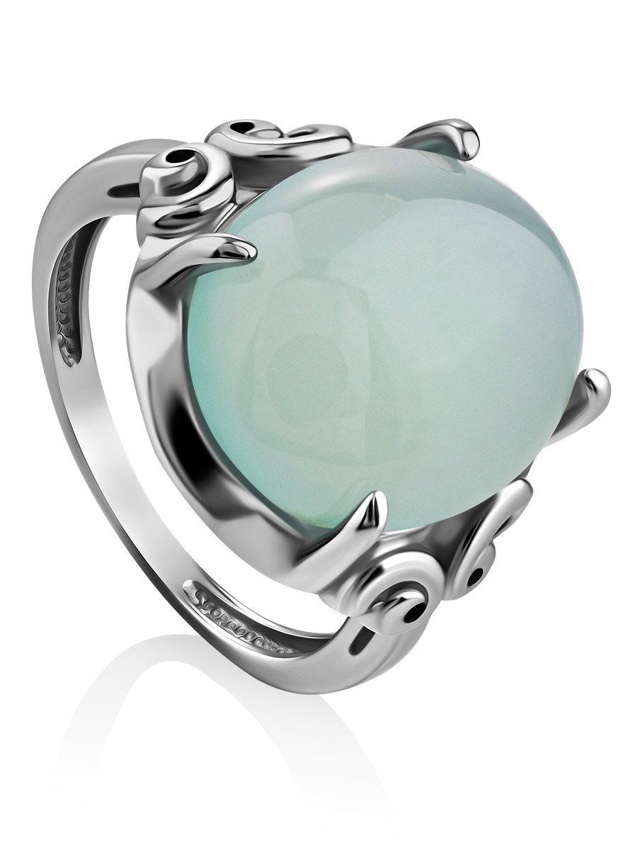 Mint Colored Chalcedony Ring, Ring Size: 9.5 / 19.5, image 