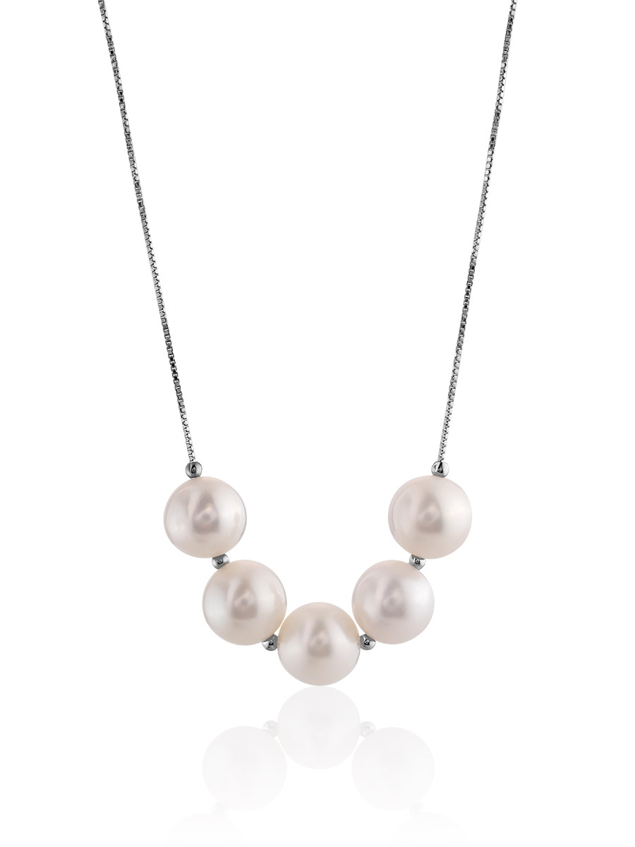 Stylish Pearl Necklace, Length: 45, image 