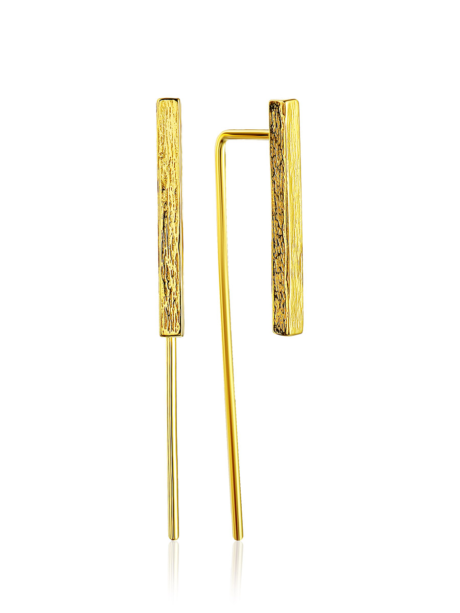 Geometric Design Gilded Silver Earrings The ICONIC, image 