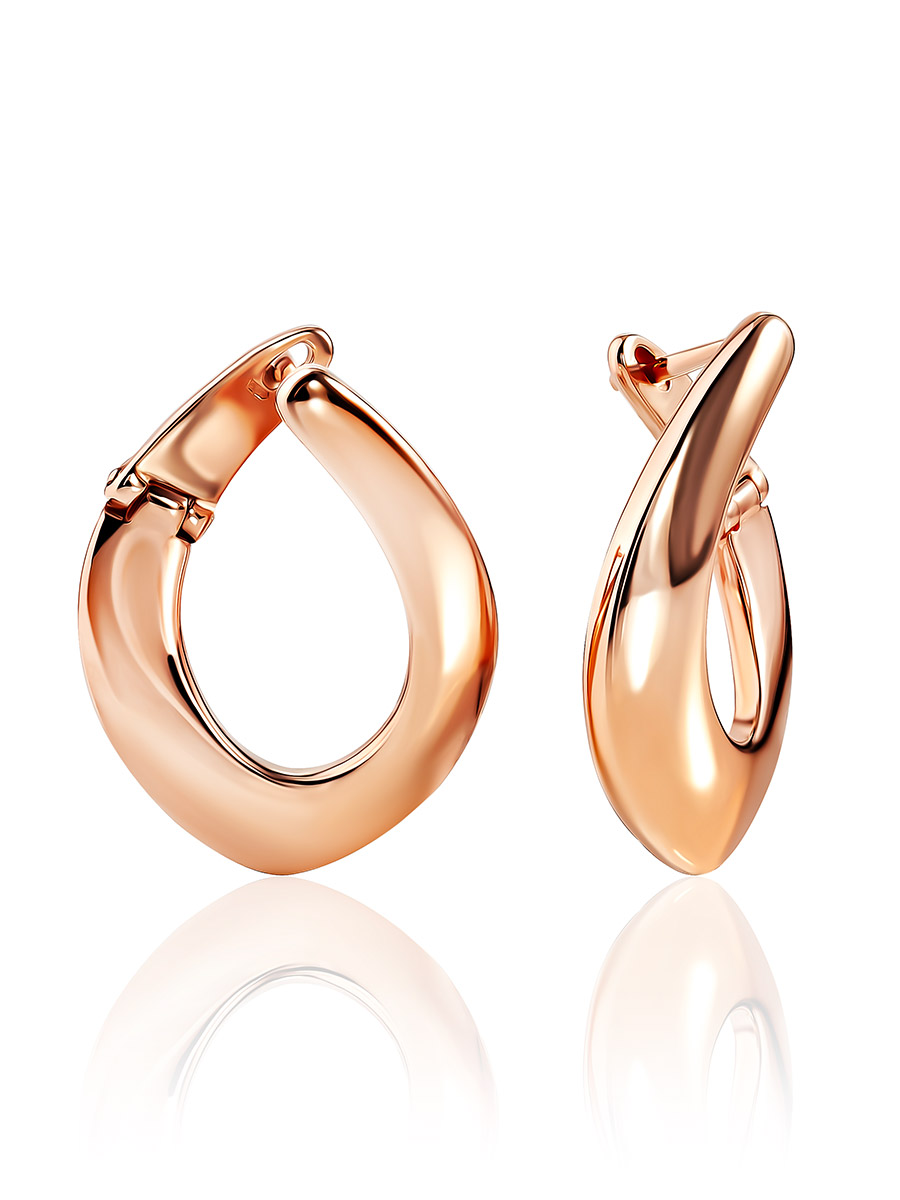 Loop Earrings In Rose Gold-Plated Silver The ICONIC, image 