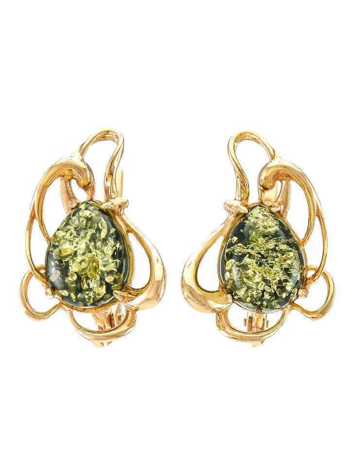 Floral Amber Earrings In Gold-Plated Silver The Daisy, image 