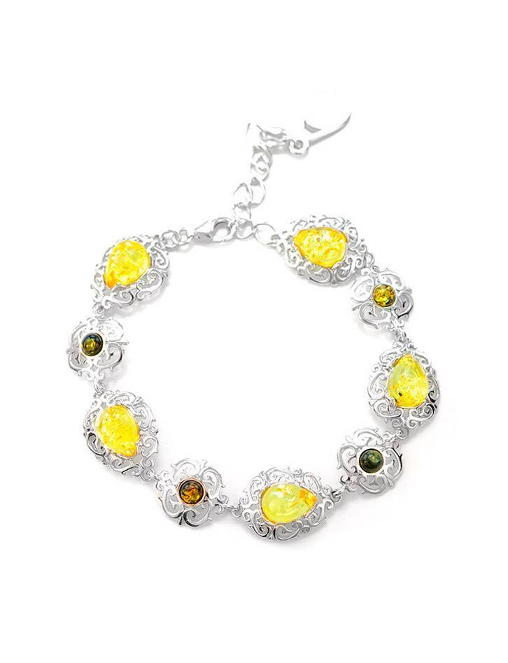 Amber Bracelet In Sterling Silver The Luxor, image 
