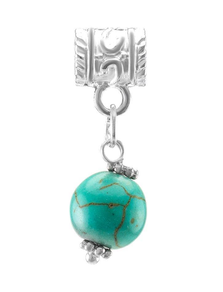 Charm With Reconstructed Turquoise The Acorn, image 