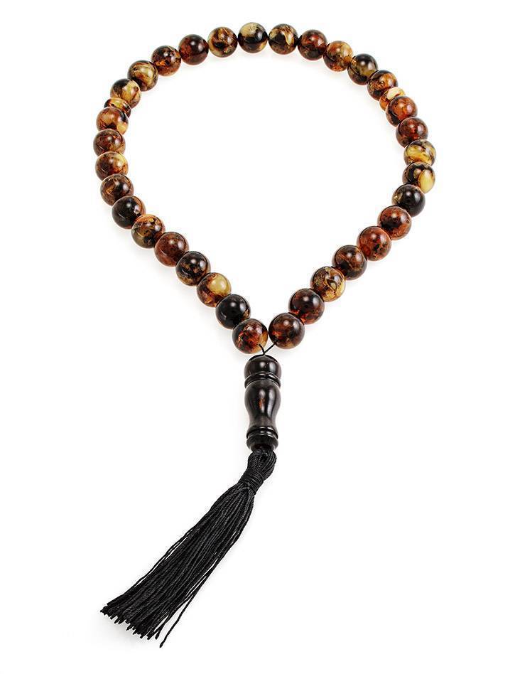 Islamic 33 Black Amber Prayer Beads
