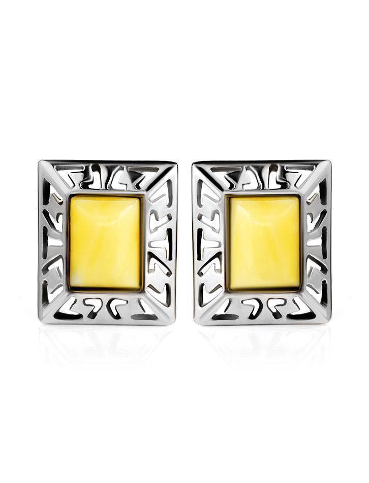 Earrings Honey Yellow Silver 