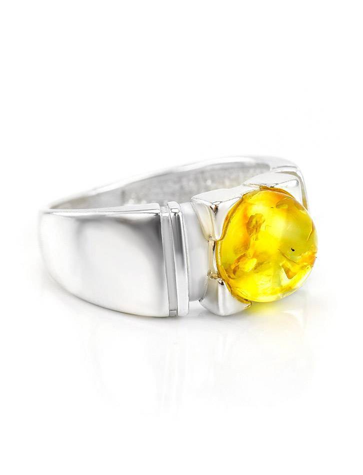 Lemon Amber Ring In Sterling Silver The Rondo