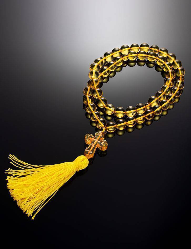 Orthodox 50 Lemon Amber Prayer Beads, image , picture 2