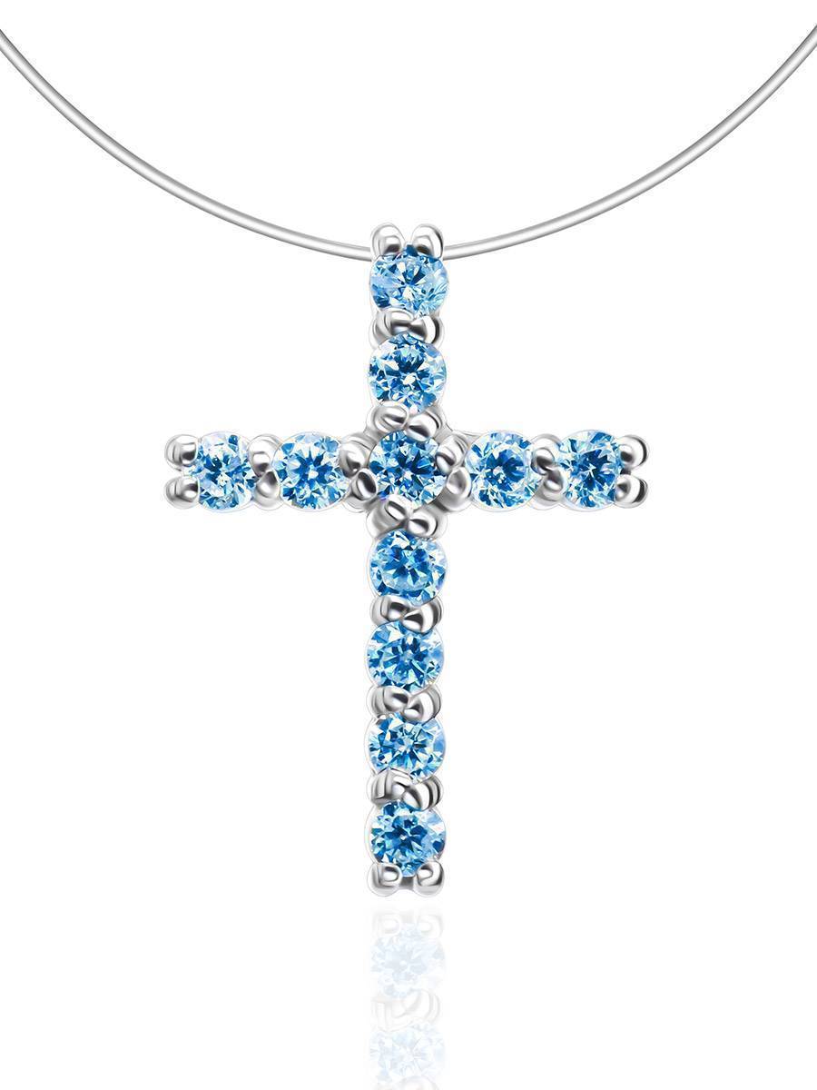 Brilliance Fine Jewelry Cross Mother of Pearl,Crystal,Cross Pendant in  Sterling Silver,18