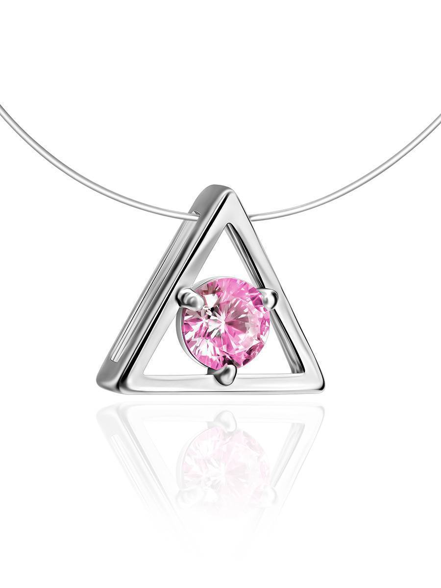 Pink Crystal Invisible Necklace The Aurora