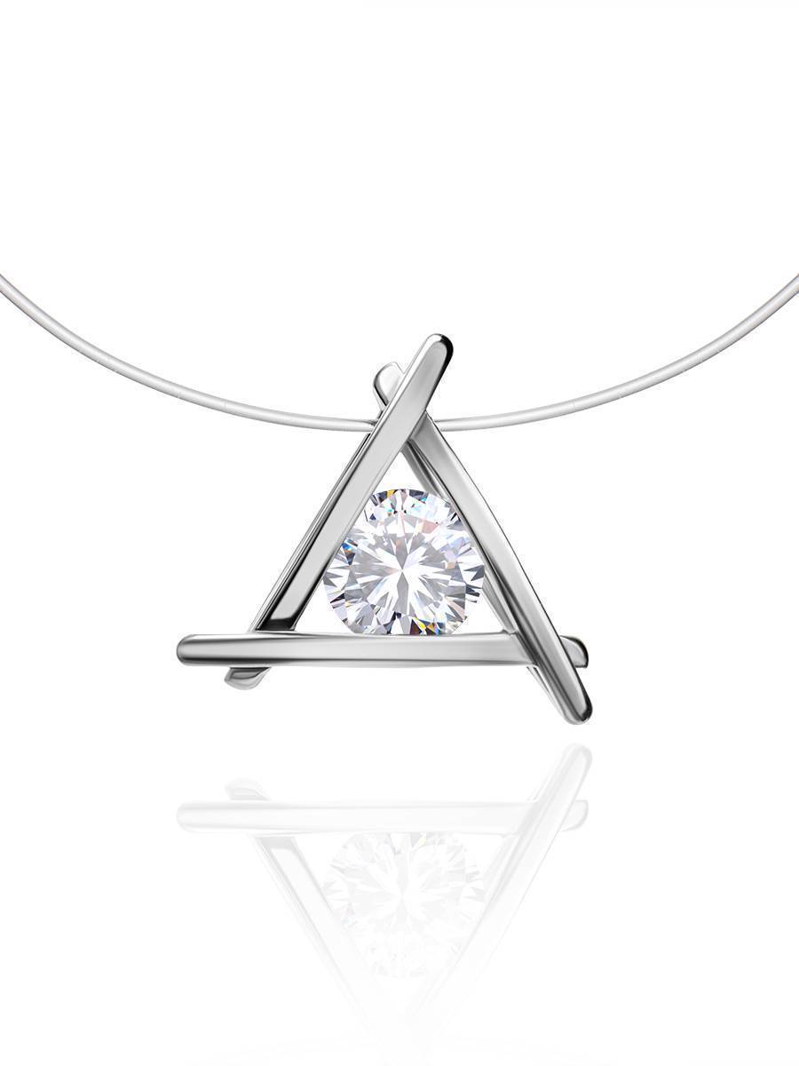 Triangle Pendant Invisible Necklace The Aurora
