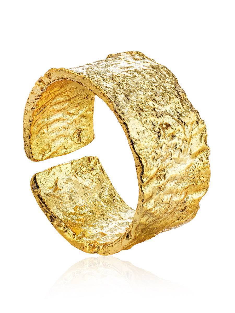Adjustable Gold Plated Silver Ring - Mitsuro Hikime | KimyaJoyas