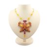 Braided Textile Necklace With Amber And Glass Beads The India, image 