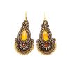 Ornate Braided Drop Earrings With Amber And Crystals The India, image 