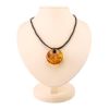 Cognac Amber Pendant Necklace, image 