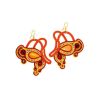 Bold Braided Earrings With Amber And Crystals The India, image 