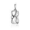 Crystal Encrusted Silver Pendant, image 