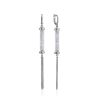 Chic Silver Bar Dangles With Crystals The Ice, image 