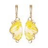Exquisite Golden Dangles With Cloudy Amber The Rialto, image 