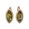Green Amber Gold Earrings The Amaranth, image 