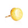 Natural Cloudy Amber Gold Ring, Ring Size: 7 / 17.5, image 