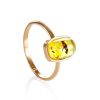 Laconic Amber Ring With Inclusions The Clio, Ring Size: 8 / 18, image 