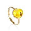 Baltic Amber Ring With Fly Inclusion The Clio, Ring Size: 6 / 16.5, image 