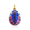Enamel Dragonfly Design Egg Shaped Pendant The Romanov, image 