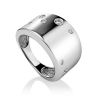 Bold Silver Band Ring With Crystals, Ring Size: 8 / 18, image 