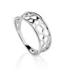 Laced Silver Band Ring The Sacral, Ring Size: 7 / 17.5, image 
