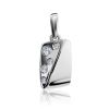 Stylish Silver Pendant With Crystals, image 