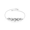 Silver Chain Bracelet With Geometric Central Part, image 