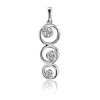 Adorable Silver Pendant With Crystals, image 