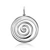 Spiral Design Silver Pendant With Crystal The Enigma, image 