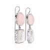 Statement Blush Pink Multi Stone Drop Earrings The Bella Terra, image 