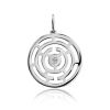 Round Labyrinth Design Silver Pendant The Enigma, image 